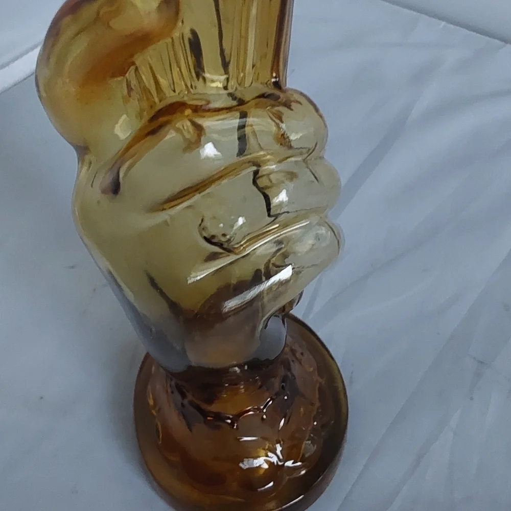 Victorian‎ QUEEN HAND ĤELD AMBER BUD VASE